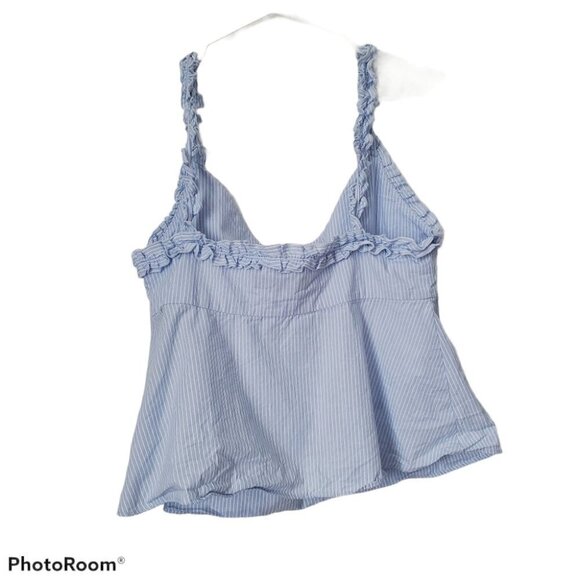 Zara | striped knotted cotton striped crop top - Picture 5 of 5